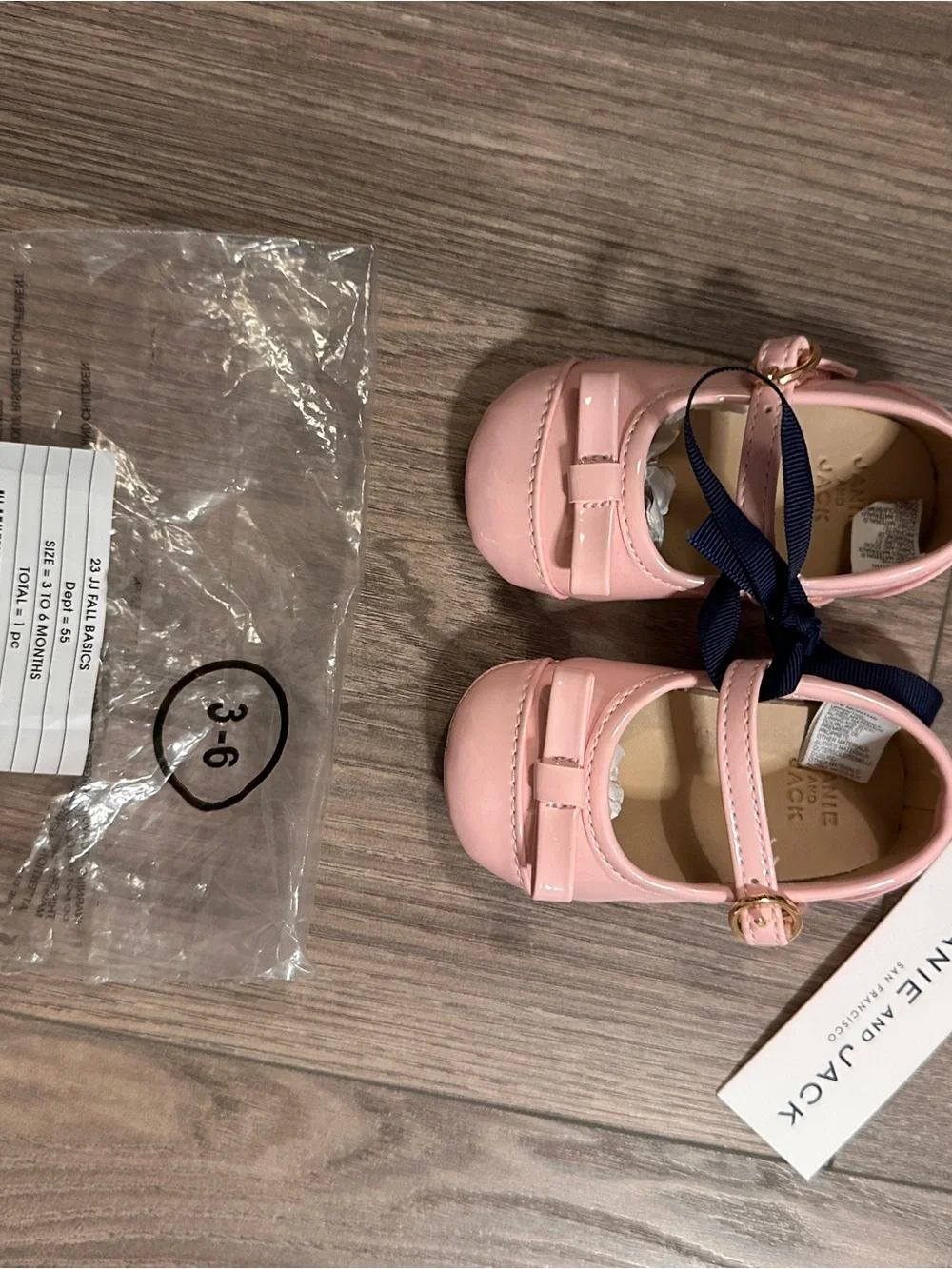 Janie and Jack Pink Patent Mary Jane infant girl shoes